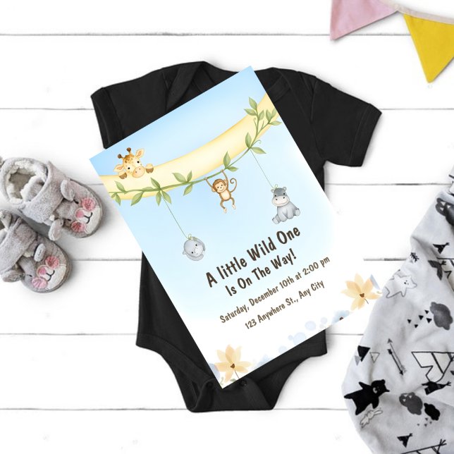 Wild One Jungle Baby Shower Invitation Inbjudningar (Skapare uppladdad)