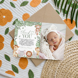 Wild One Jungle Foto Tack Inbjudningar