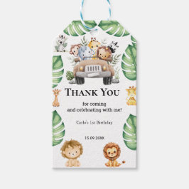 Wild One Jungle Safari Birthday for Boys Presentetikett