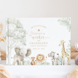 Wild One Jungle Safari Guestbook Gästböcker