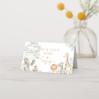Wild One Jungle Safari Place Card Placeringskort