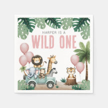 Wild One Pink Safari 1st Birthday
