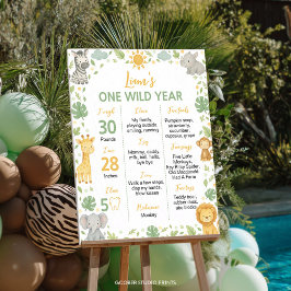 Wild One Safari 1-årsjubileumsskylt Poster