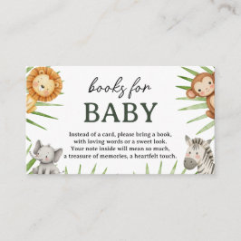 Wild One Safari Animals Boy Baby Shower Tilläggskort