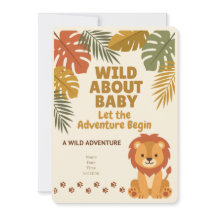 Wild One Safari | Baby Shower Inbjudan
