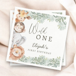 Wild One Safari Boy's 1st Birthday Pappersservett