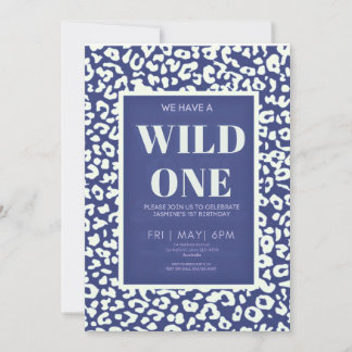 Wild One Safari First Birthday Invitation Inbjudningar