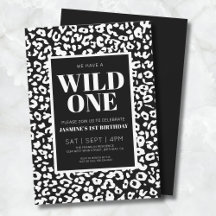 Wild One Safari Första Födelsedagsinbjudan