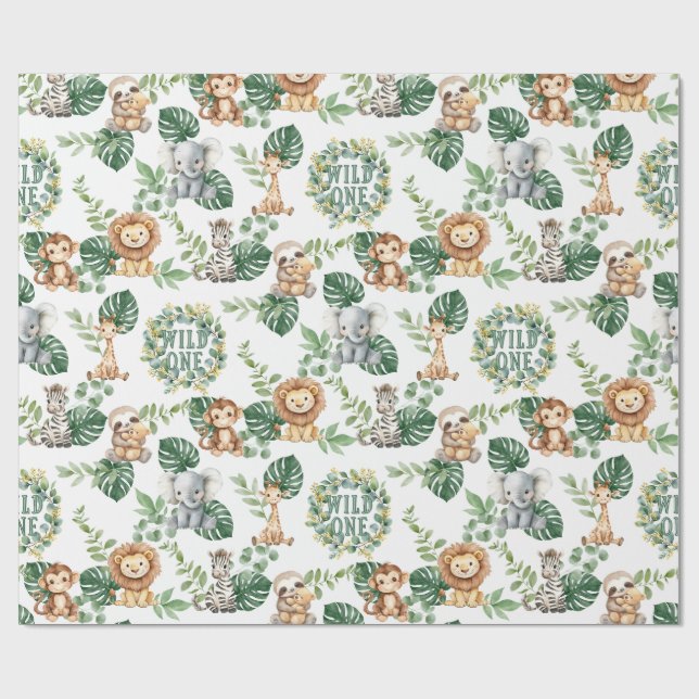 Wild One Safari Inpackningspapper Presentpapper (Platt)