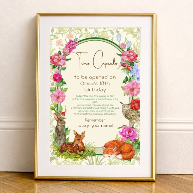 Wild One Woodland Time Capsule Floral Poster (Skapare uppladdad)