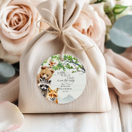 Wild One Woodland Wildlife Baby Shower Favor Gift  Gåvor Etiketter