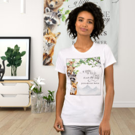 Wild One Woodland Wildlife Baby Shower Party Shirt T Shirt