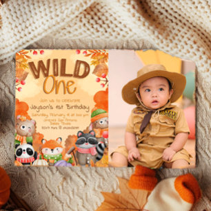 Wild One Woodlands-inbjudan med foto Inbjudningar