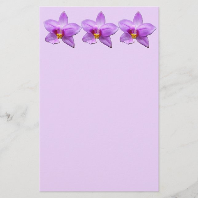 Wild Orchid Purple Tropical Flower Brevpapper (Framsida)