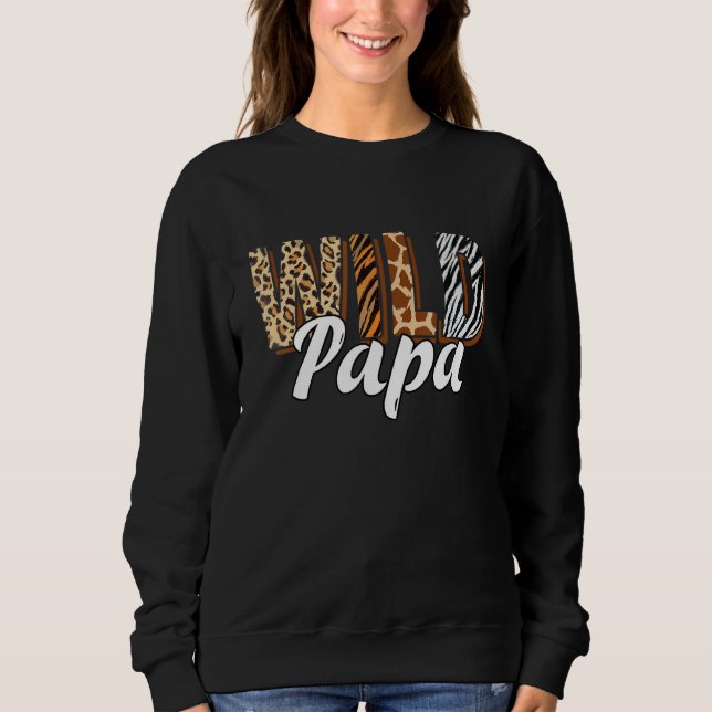 Wild Papa Zoo Born Two be Wild B day Safari Jungle T Shirt (Framsida)