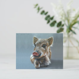 Wild piggy Postcard Vykort