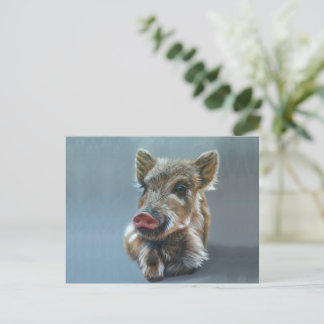 Wild piggy Postcard Vykort