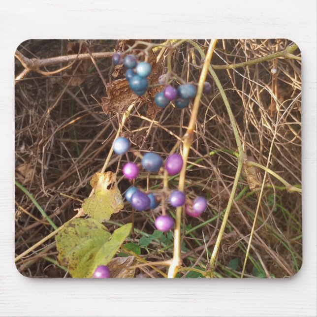 Wild Porcelain Berry Vine In Nature Mouse Pad Musmatta (Framsidan)