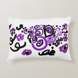 Wild Purple Peacock Prydnadskudde