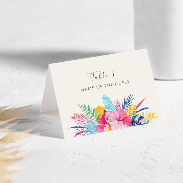 Wild Rain Forest Evergreen Wedding Place Card Bordsnummer (Skapare uppladdad)