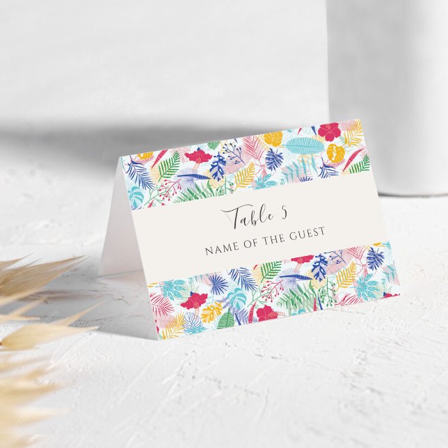 Wild Rain Forest Evergreen Wedding Place card Bordsnummer (Skapare uppladdad)