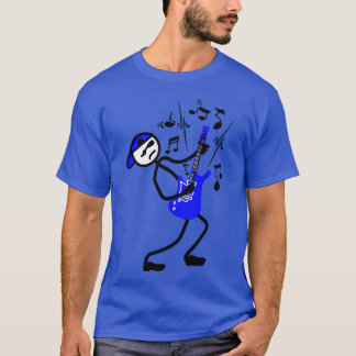Wild Rock guitarist with cap retro T Shirt