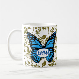 Wild Romantic Field Blue butterflies Kaffemugg