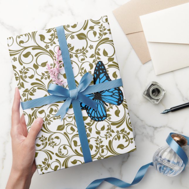 Wild Romantic Field Blue butterflies Presentpapper (Gifting)