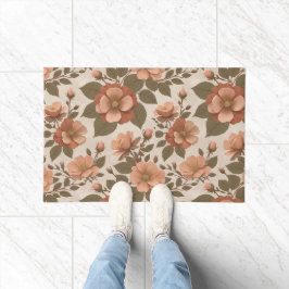 Wild Rose Blooms In Earthy Shades Of Terracotta