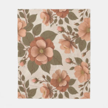 Wild Rose Blooms In Earthy Shades Of Terracotta 