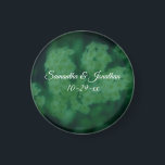 Wild Rose Flowers Personalized Wedding  Magnet<br><div class="desc">Soft and dreamy wild white rambling rose flowers with a dark green overlay save the date wedding announcement or favor refrigerator magnet. Fill in your information in the template. Make more changes to text and font size, style, and color by clicking on Customize. This image is available on many products...</div>