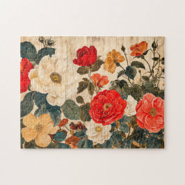 Wild Rose Mix on Weathered Wood Pussel