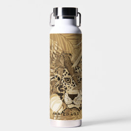 Wild Sepia Leopard  Water Bottle