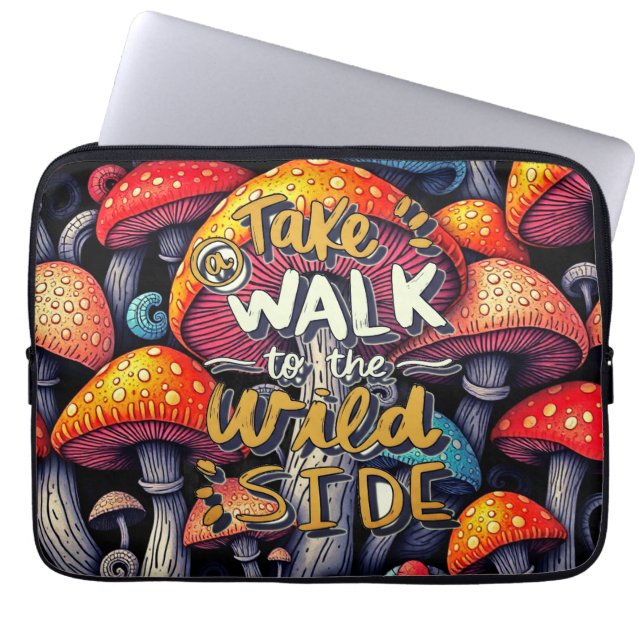 Wild Side Mushroom Laptop Sleeve (Framsidan)