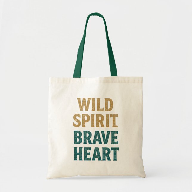 Wild Spirit Brave Heart Boho Western Tygkasse (Framsidan)