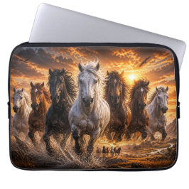 Wild Spirit Stampede – Majestätisk Konst med Löphä Laptop Fodral