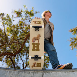 Wild Spirit Stampede – Majestätisk Konst med Löphä Mini Skateboard Bräda 18,5 Cm