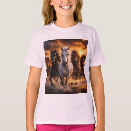 Wild Spirit Stampede – Majestätisk Konst med Löphä T Shirt