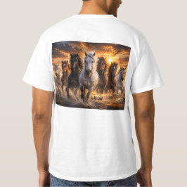 Wild Spirit Stampede – Majestätisk Konst med Löphä T Shirt