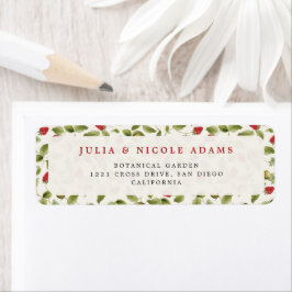 WILD STRAW BERRY SWEET BABY SHOWER RETURADRESS ETIKETT