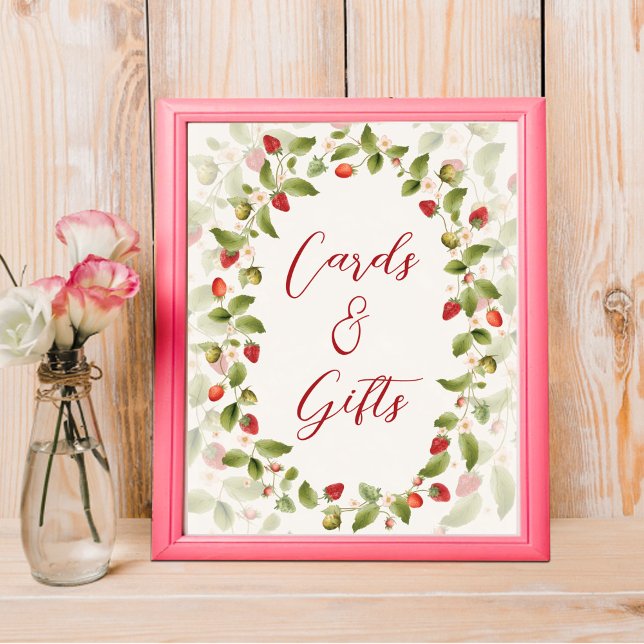 WILD STRAWBERRY SWEET BABY SHOWER POSTER (Skapare uppladdad)