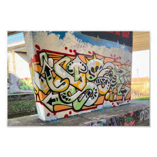 Wild style graffiti wall 1 fototryck