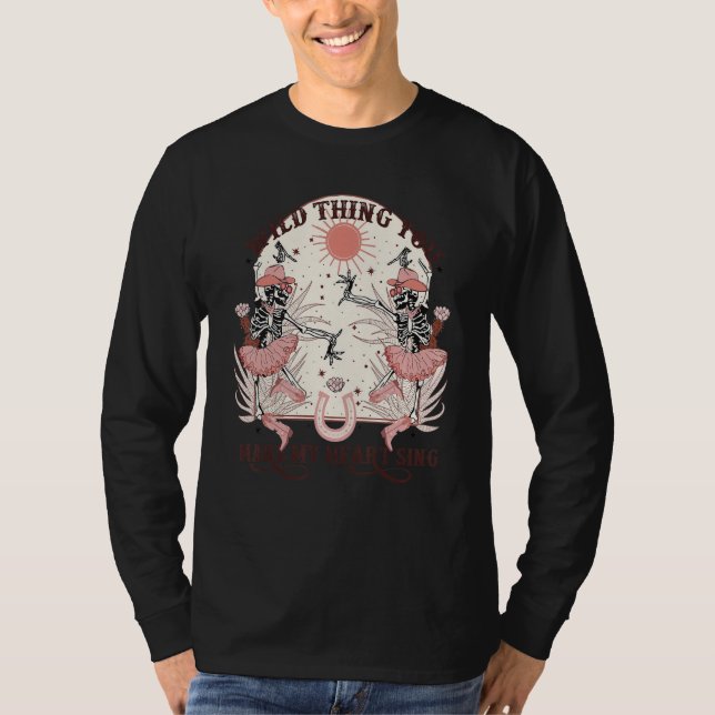 Wild Thing You Make My Heart Sing Valentine's Day  T Shirt (Framsida)