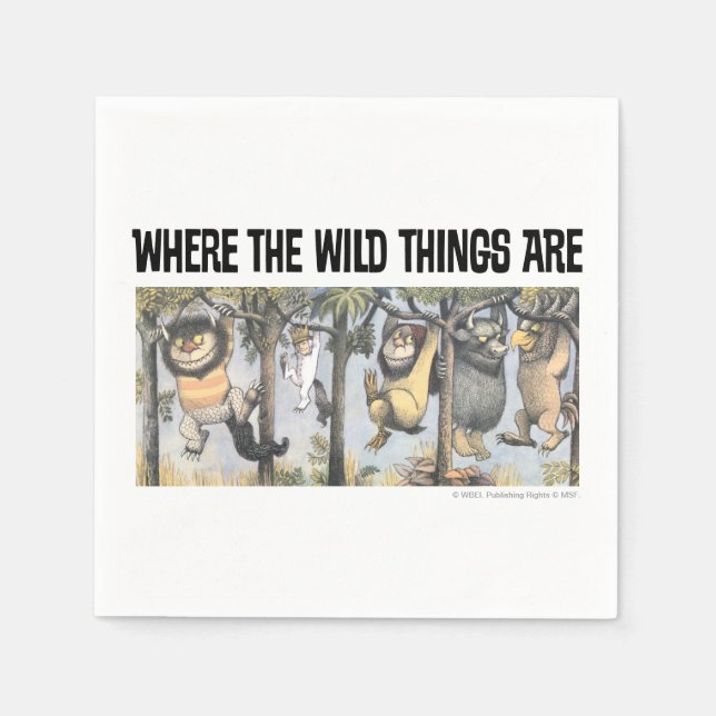 Wild Things and Max Swinging From Trees Pappersservett (Framsidan)