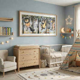 Wild Things and Max Swinging From Trees Poster