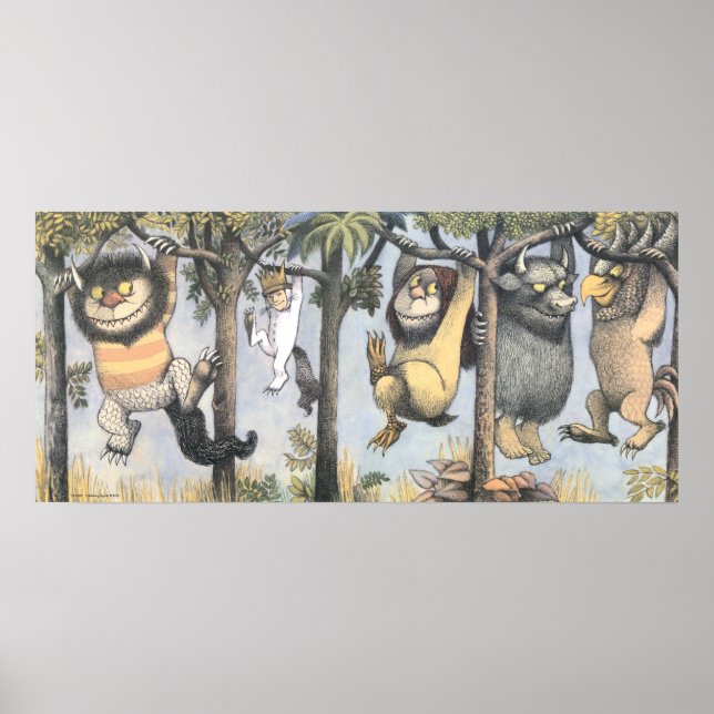 Wild Things and Max Swinging From Trees Poster (Framsidan)