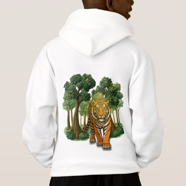 “Wild Tiger in the Forest – Natural Light Jungle D T Shirt (Baksida)