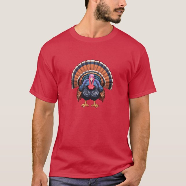 Wild turkey Meleagris gallopavo T Shirt (Framsida)