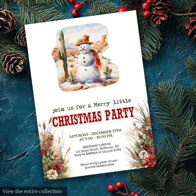 Wild West Christmas party editable invitation card Inbjudningar (Wild West Christmas party editable invitation card

)