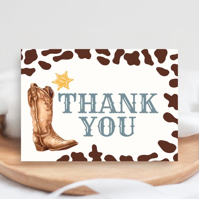 Wild West Cowboy Rodeo Baby Shower Tack Kort (Cowboy Western Rodeo Ranch Baby Shower Thank You Card)